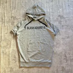 INGNI 半袖パーカー フード付きTシャツ M グレー ロング丈 ストリート