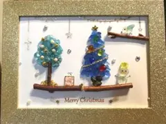 シーグラスアート　クリスマス