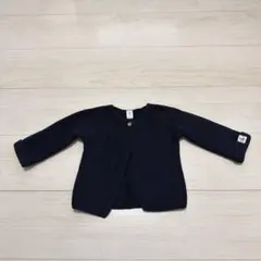 プチバトー　ネイビー ニット カーディガン 男女　18M 80
