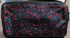 COACH コーチ ポーチ 花柄 ナイロン