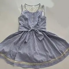 INGNI ストライプリボン　レースワンピース