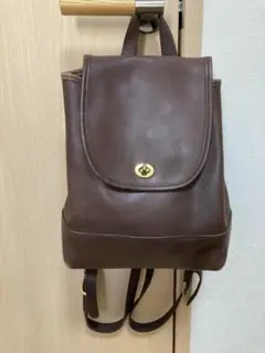⑤オールドコーチ　coach ブラウンレザーリュック　バックパック