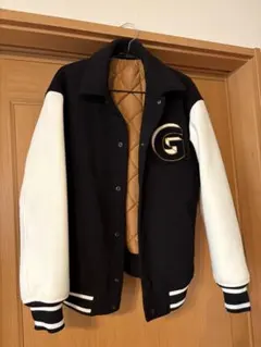 ZARA G刺繍スタジャン ブラック/ホワイト