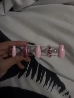 ピンクネイルチップ5個セット