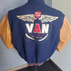 良品 VAN JAC スタジャン ネイビー/ブラウンのサムネイル