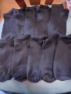 新品 レディース靴下 10足セット ブラック 無地 ショートソックス まとめ売り