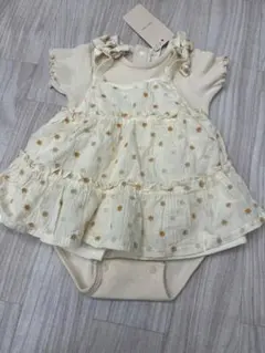 新品未使用★プティマイン花柄ロンパース