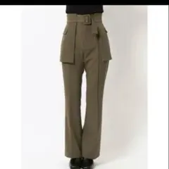 MURUA ラップベルトフレアパンツ　モカ(ブラウン)01