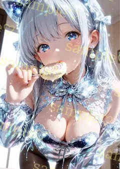 キラキラ　かわいい　AIイラスト　ポスター　A4サイズ　a569