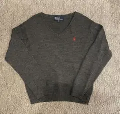 Polo by Ralph Lauren グレー Vネックセーター 120