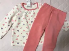新品タグ付き 女の子 裏起毛 長袖 あったか パジャマ サイズ95