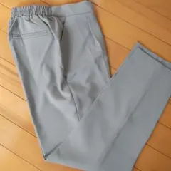 センタープレスパンツ　サックスブルー