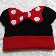 良品◇東京ディズニーリゾート ミニーマウス 耳付き ニット帽子