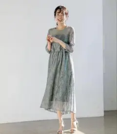 新品未使用【apart by lowrys】OCレースキリカエフレアワンピースのサムネイル