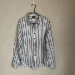 シャツ L ストライプ柄