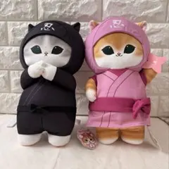 【新品】mofusand 忍者にゃんBIGぬいぐるみ　全2種コンプセット