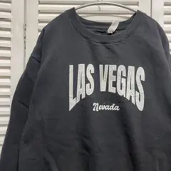 USA スウェット 古着 黒 ラスベガス アメリカ 海外 スーベニア