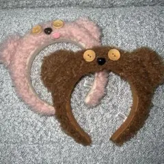 動物耳カチューシャ 2色セット