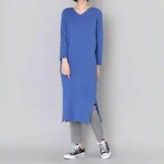 【極美品】Sense of place Vネック ニットワンピース
