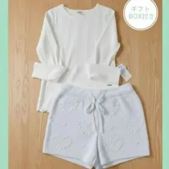 【ギフトBox付】ジェラートピケポップコーンハート プルオーバー＆ショートパンツ