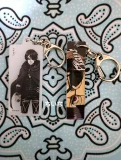 進撃の巨人　ホワイト　目ヂカラ　アクリルキーホルダー　ハンジ　セット