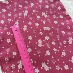 和柄／桜柄／くすみピンク／シーチング