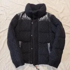 The DUFFER of ST.GEORGE レザー切替 ケーブルニットダウン
