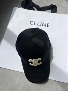 CELINE ベースボールキャップ ブラック