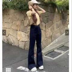 GRL ハイウェストフレアデニムパンツ[fo2243] Sのサムネイル