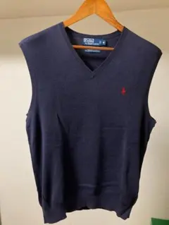 Polo by Ralph Lauren ネイビー Vネック ニットベスト