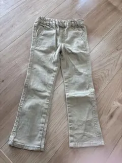 MUJI 無印良品 キッズ ロングパンツ ベージュ 100cm