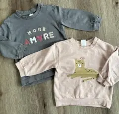 ❶H&M 80cmトレーナー2枚セット