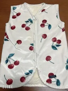 さくらんぼ柄 フリーススリーパー
