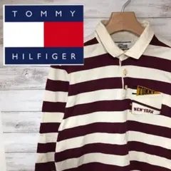 トミーヒルフィガー トミーヒルフィガーデニム ボーダー ポロシャツ 古着