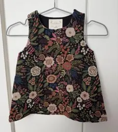 S.T.C Marche Bonjourゴブラン織り ジャンパースカート 花柄