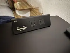 サンワ　コンセント4個口＋USB 2ポート ブラック TAP-B105U-3BK