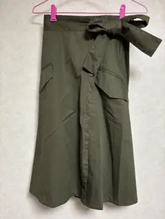 AZUL by moussy フレアスカート　カーキＳのサムネイル