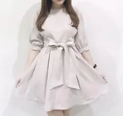 evelyn ドットレース切替袖OP グレー