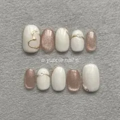 ア*＊様 【現品】11. ハートネイル　ピンク&ラメホワイト