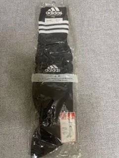 adidas サッカーソックス AS-8802 25-27 ブラック/ホワイト