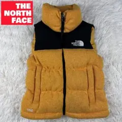 ノースフェイス ダウンベスト イエロー ブラック キッズ 110サイズ