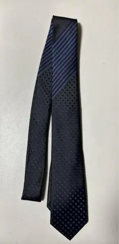 TAKA-Q ネイビードットストライプネクタイ
