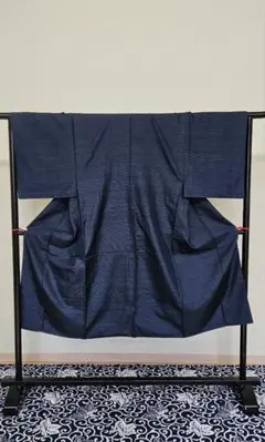 ●着物3点セット・大島紬● 羽織 襦袢 紺
