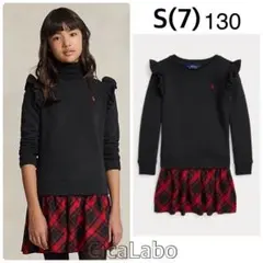 【新品】ラルフローレン トレーナー 肩フリルワンピース 130