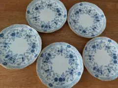 花柄の小皿　５点セット