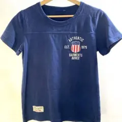 US古着Tシャツ/ AVIREX / ネイビー クルーネック/ Sサイズのサムネイル