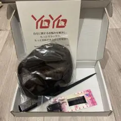 ★新品未使用★ 人毛100% YOYO 頭頂部ウィッグ 栗色(ブラウン)