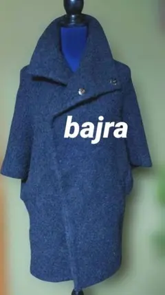 【美品】bajra(バジュラ)シアーフーデッドロングコート/春夏/サファイア/M bajra バジュラ 2025AW 157UC01 トリアセスムースロングコート
