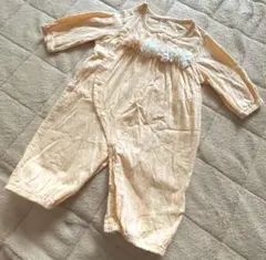 新生児 フラワー装飾 ツーウェイ・ドレスオール 綿100%