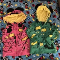 BABY DOLL ミッキー耳付きパーカー　2点セット